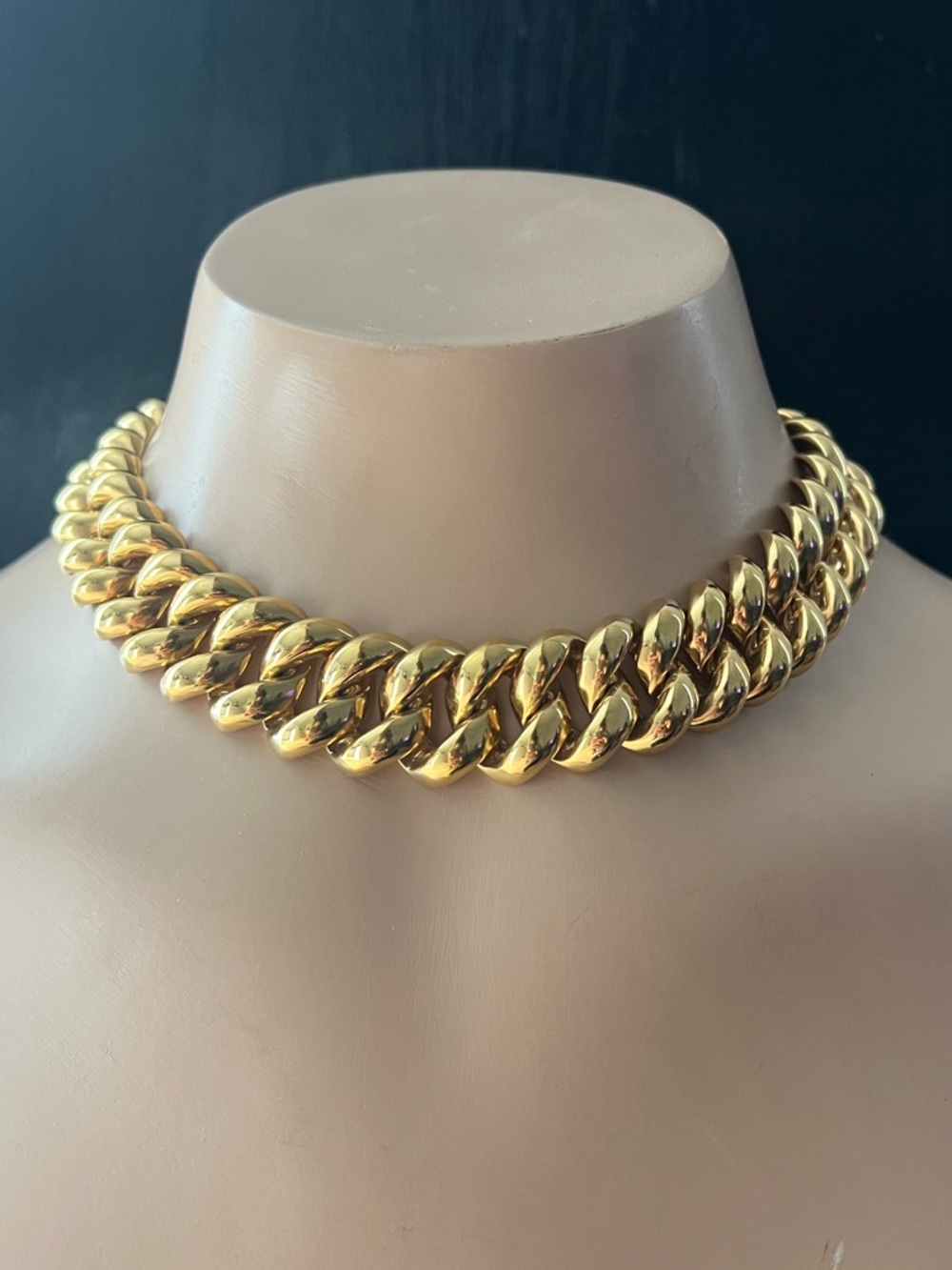 Monet Thick Gold Curb Chain Necklace